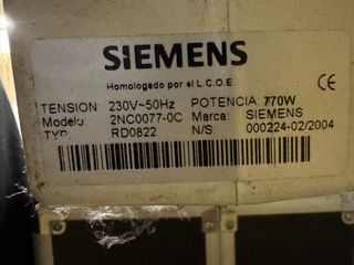 Emisor Térmico Siemens 770W RD0822
