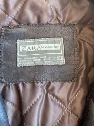 Cazadora de piel marrón