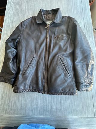 Cazadora de piel marrón