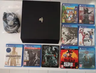 PS4 Pro 1TB Negra + 9 Juegos