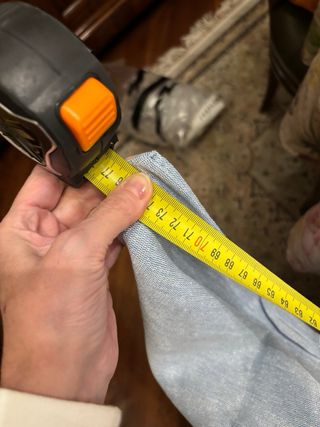 Telo cotone righe azzurre e bianche 72x155