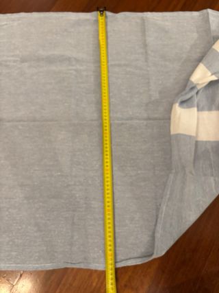 Telo cotone righe azzurre e bianche 72x155