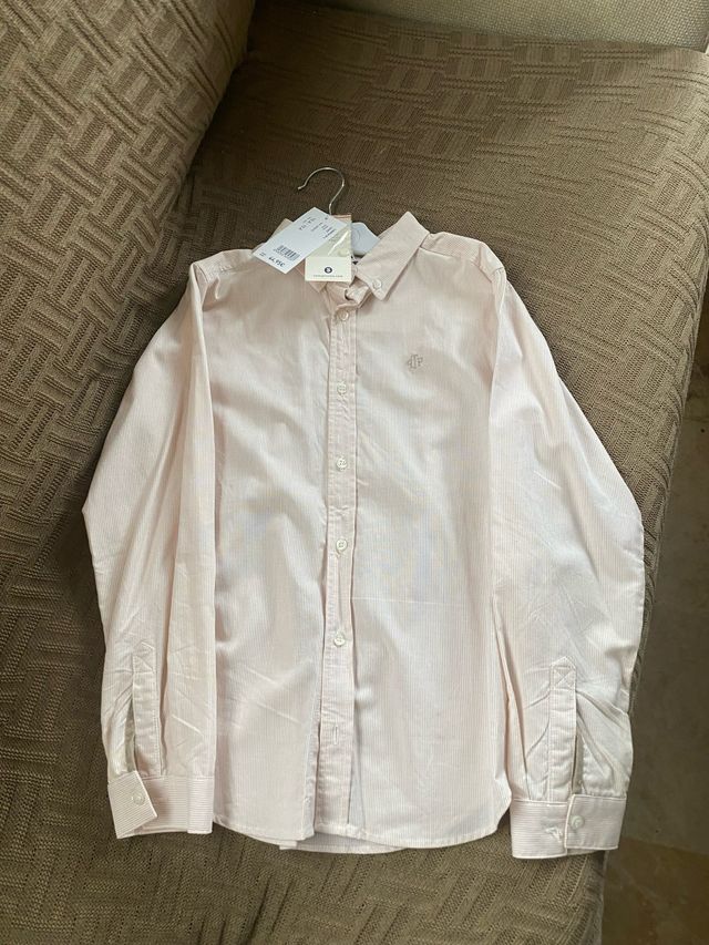 Camisa infantil rosa a rayas tutto-piccolo