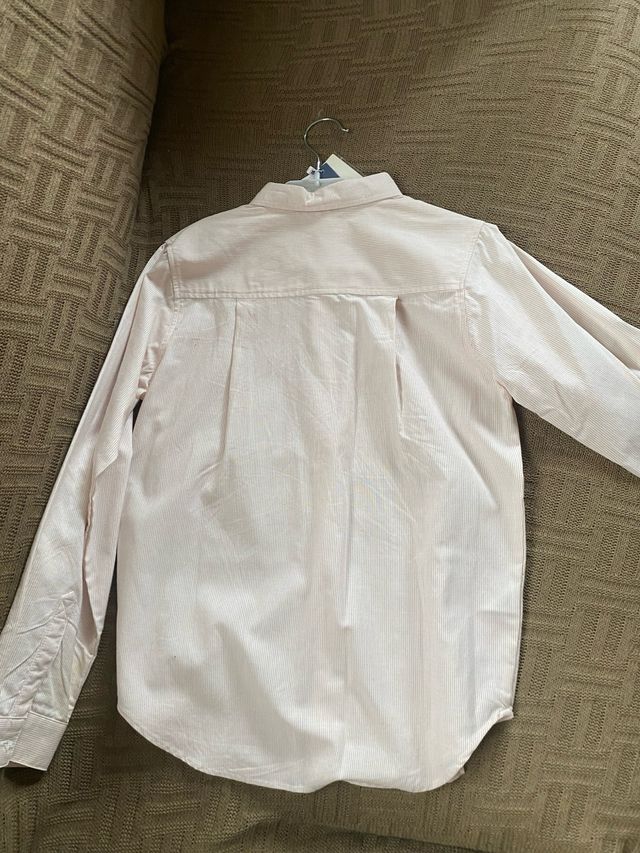 Camisa infantil rosa a rayas tutto-piccolo