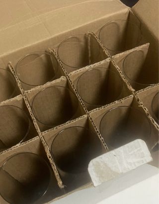 12 vasos de tubo finos de cristal