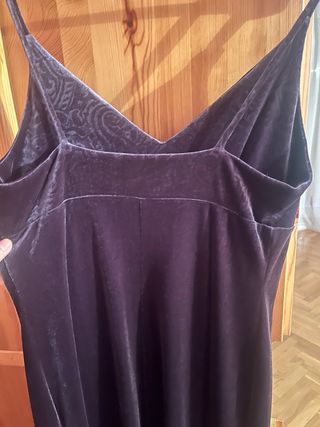 Vestido largo fiesta terciopelo morado