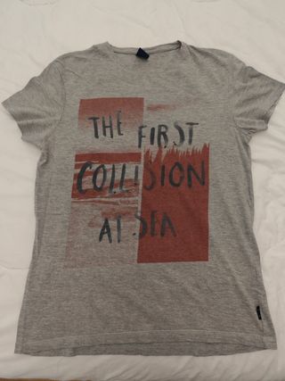 Camiseta Springfield gris estampada