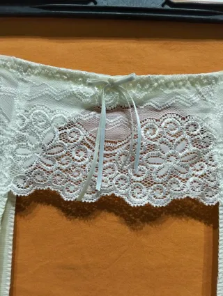 Reggicalze donna pizzo avorio taglia S