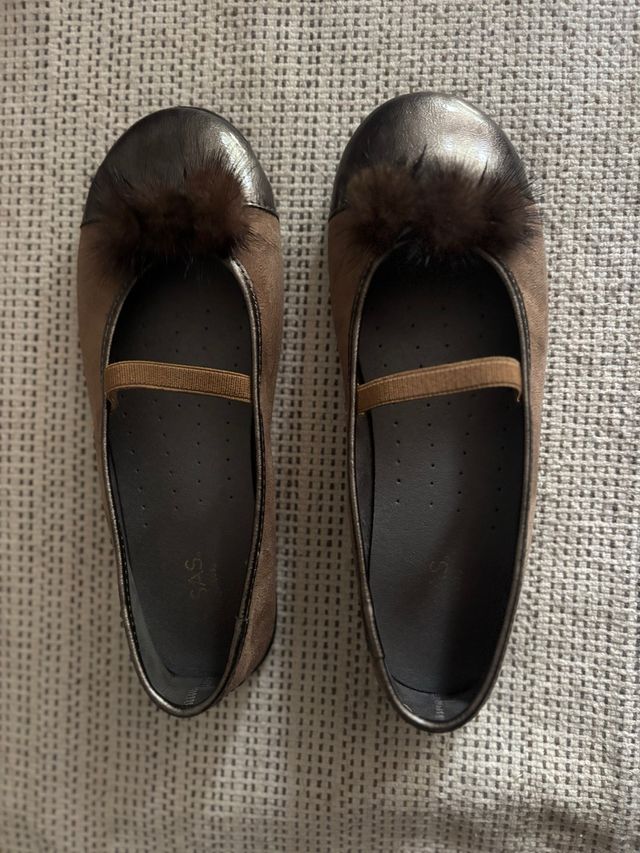 Bailarinas niña marrón y dorado