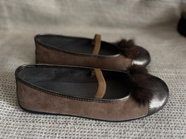 Bailarinas niña marrón y dorado