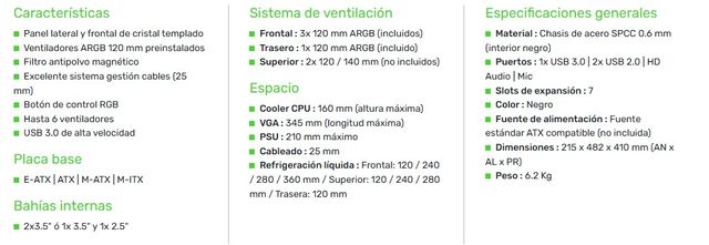 Hummer HORUS ARGB Torre PC