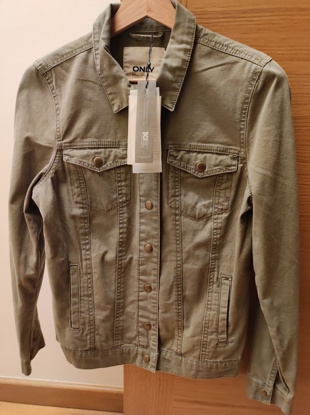 Chaqueta vaquera verde ONLY
