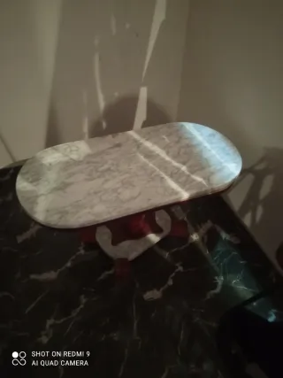Mesa centro madera y mármol