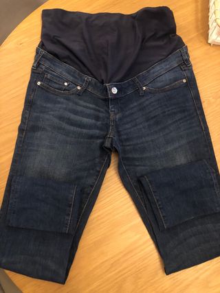 Pantalón vaquero premamá azul