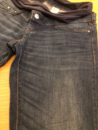 Pantalón vaquero premamá azul