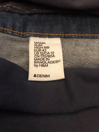 Pantalón vaquero premamá azul