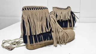 Botines Colors of California Beige/Azul de piel