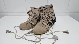 Botines Colors of California Beige/Azul de piel