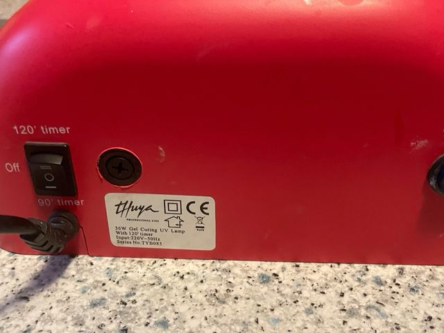 Secador de Uñas Huya Profesional Rojo