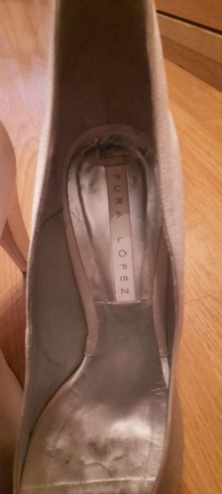 Zapatos de Novia Pura López Beige
