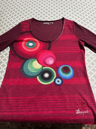 Camiseta Desigual Círculos Colores Talla M