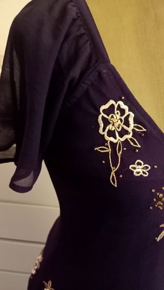 Vestido largo morado 