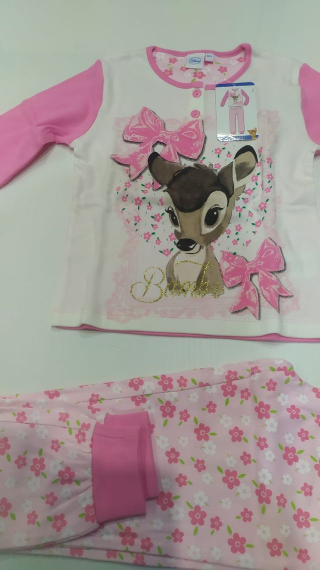 Pigiama Disney Bambi Rosa e Bianco