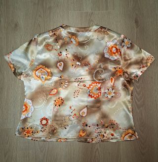 Blusa PRESAGIO beige y naranja