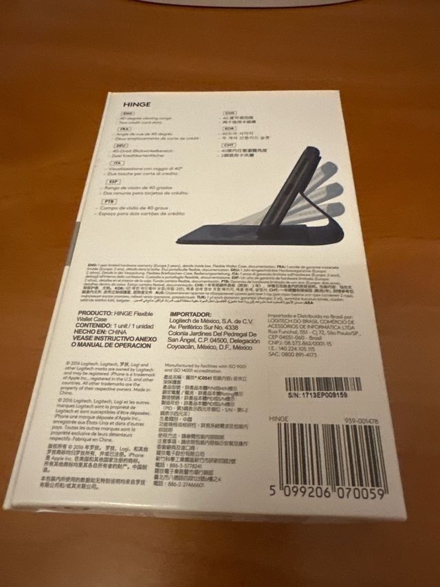 Funda iPhone 7 Logitech Hinge Tarjetero