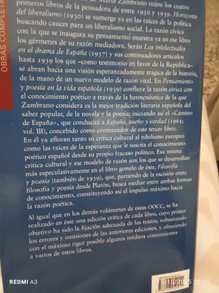 Libros (1930-1939): Obras Completas María Zambr...
