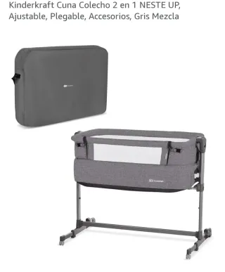 Cuna colecho Kinder Kraft NESTE UP gris