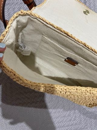Bolso de rafia beige