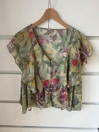 Blusa Mango Estampada Floral