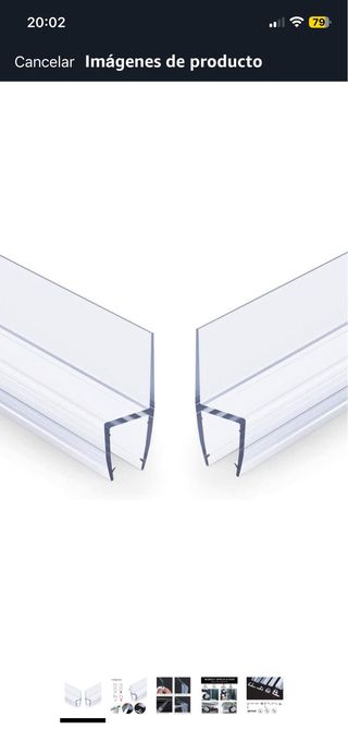 12 Tiras Sellado Silicona Tipo H
8 mm