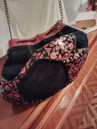 Bolso Desigual Negro y Rojo