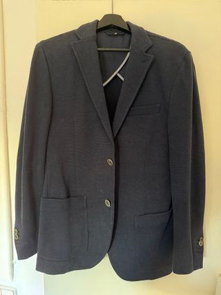 Blazer Massimo Dutti Azul Marino Talla 48