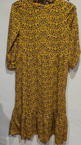 Vestido estampado animal print amarillo