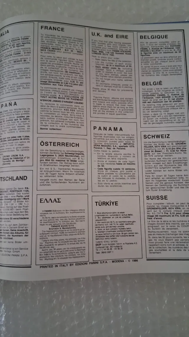 World Cup Panini football collections 1970-2022