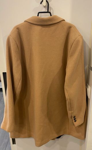 Abrigo Lana Mango Beige