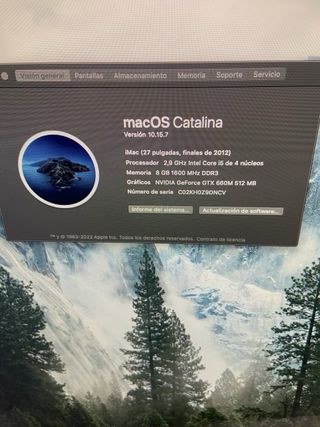 iMac 27 2012 Intel i5