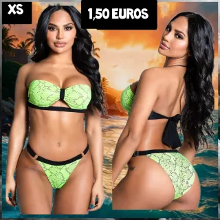 Bikini verde y negro talla XS