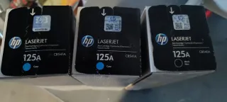 3 Cartuchos Tinta HP 125A Cyan Color y negro 