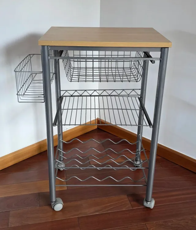 Carro auxiliar cocina con ruedas