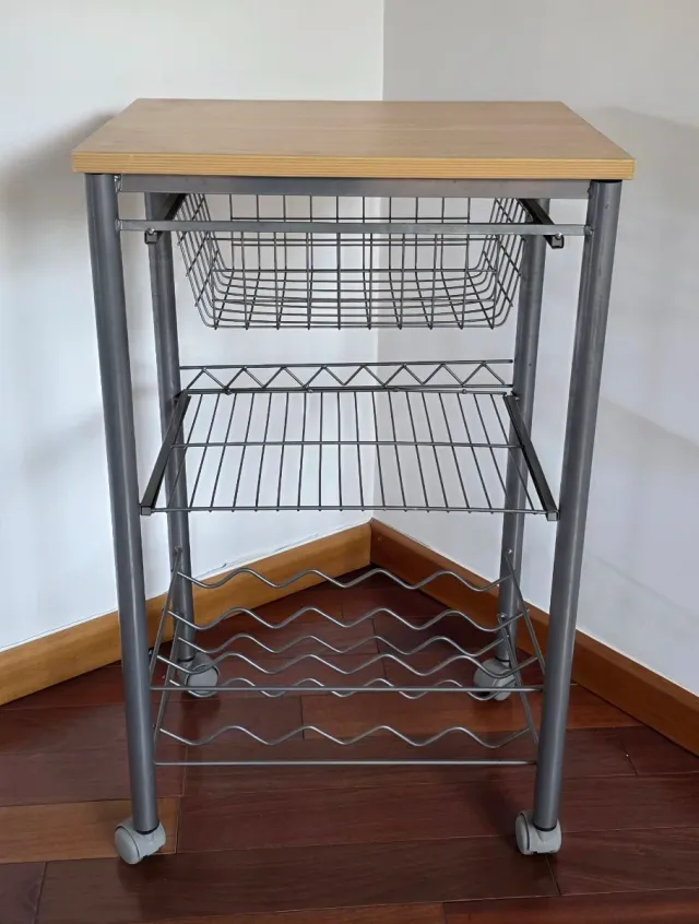 Carro auxiliar cocina con ruedas