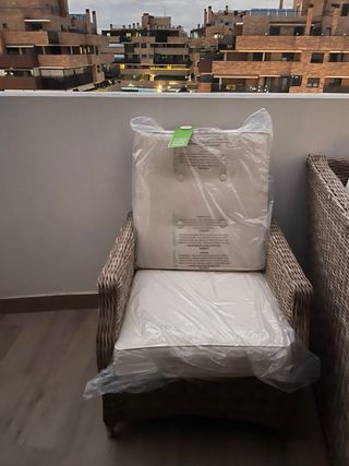 Sillón reclinable jardín con reposapiés