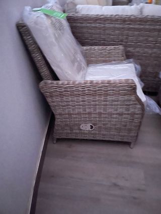 Sillón reclinable jardín con reposapiés