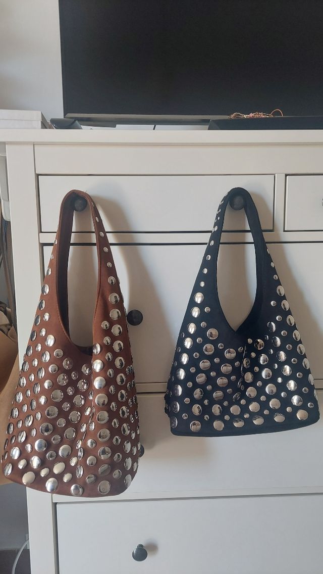 2 Bolsos de tachas (marrón y negro)