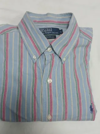 Camisa Polo Ralph Lauren Rayas Talla L