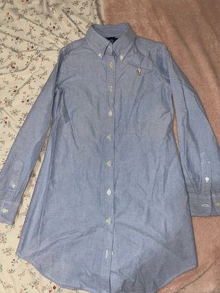 Vestido camisa niña Ralph Lauren azul