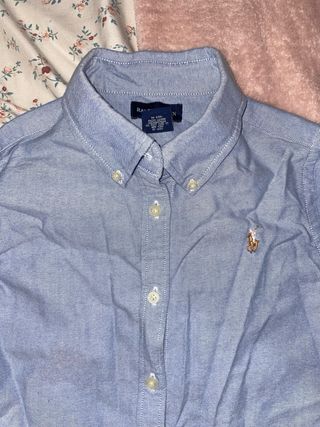Vestido camisa niña Ralph Lauren azul